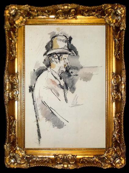 framed  Paul Cezanne Man with a Pipe, ta009-2